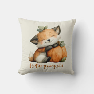 Hello Pumpkin Niedlich Fox Halloween Design Kissen