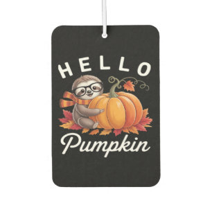 Hello Pumpkin - Niedlicher Fall Sloth Herbstleaves Autolufterfrischer