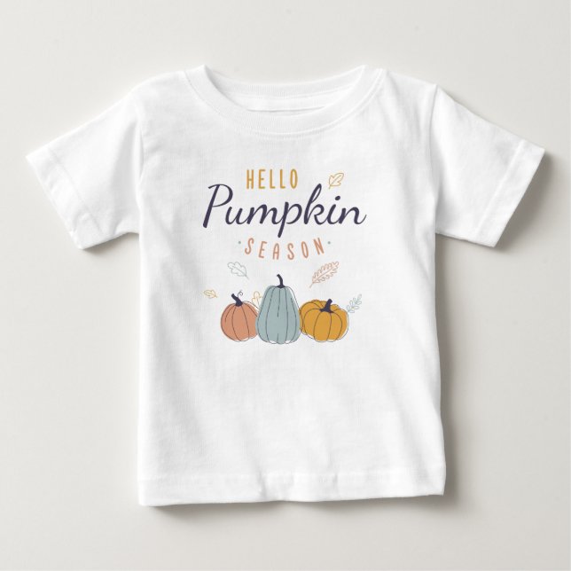 Hello Pumpkin Season Baby T-shirt (Vorderseite)