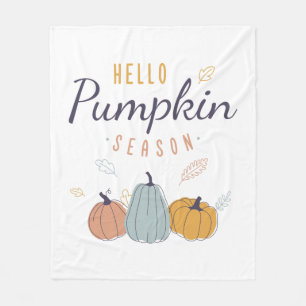 Hello Pumpkin Season Fleecedecke