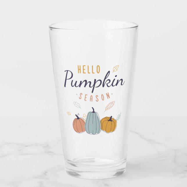 Hello Pumpkin Season Glas (Vorderseite)