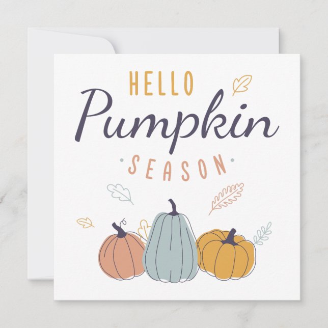 Hello Pumpkin Season Karte (Vorderseite)