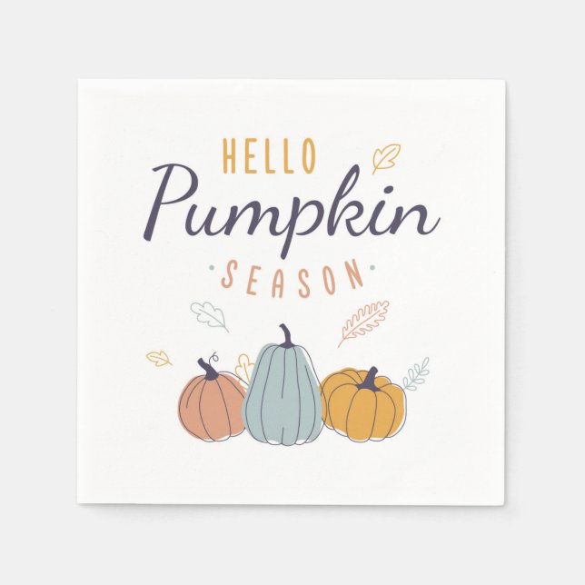Hello Pumpkin Season Serviette (Vorderseite)