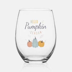 Hello Pumpkin Season Weinglas Ohne Stiel