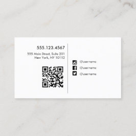 HELLO QR Code Social Media Icons Networking Busi Visitenkarte