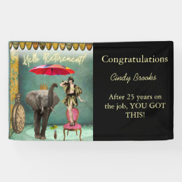 Hello Retirement Fun und Funky Personalisiert Part Banner