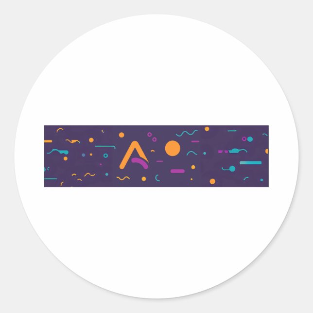 Hello Runder Aufkleber (Vorderseite)