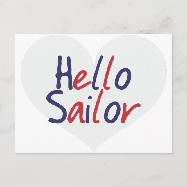 Hello Sailor Postkarte (Vorderseite)