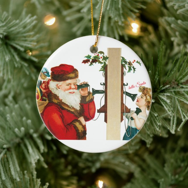 Hello Santa Keramik Ornament (Baum)