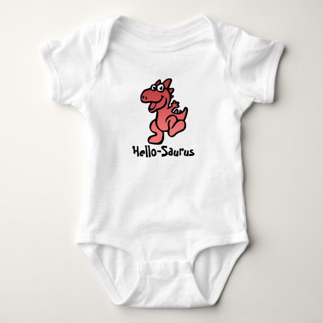 Hello-Saurus Dino Joy Baby Strampler (Vorderseite)
