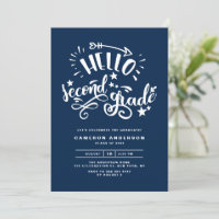 Hello Second Grade | Blue First Grade Abschluss