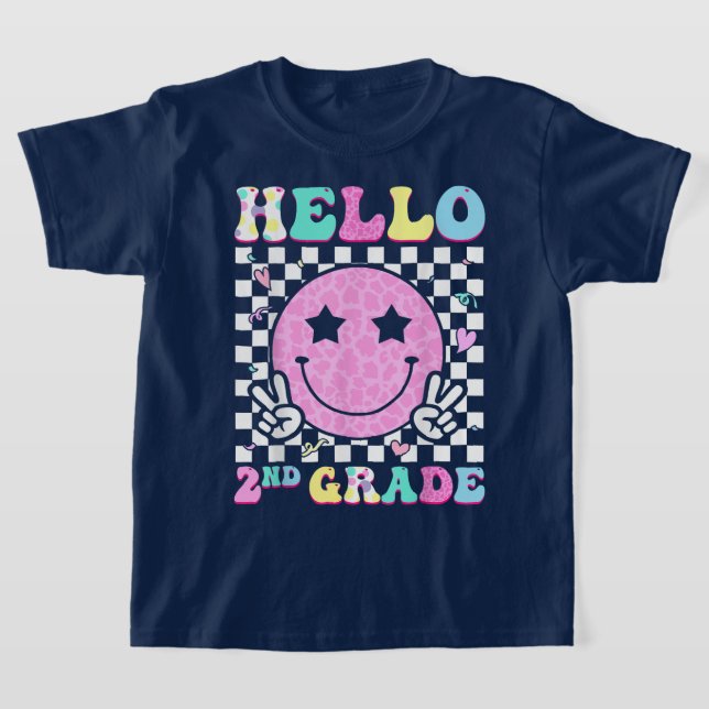 Hello Second Grade Coquette Bow Teacher Girl T-Shirt (Ablage )