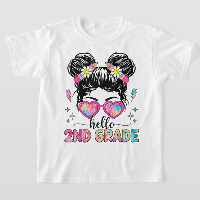 Hello Second Grade Coquette Bow Teacher Girl T-Shirt (Ablage )
