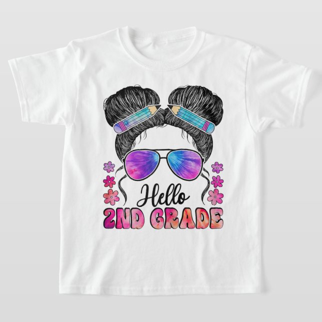 Hello Second Grade Coquette Bow Teacher Girl T-Shirt (Ablage )