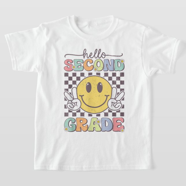 Hello Second Grade Coquette Bow Teacher Girl T-Shirt (Ablage )