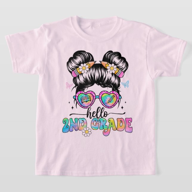 Hello Second Grade Coquette Bow Teacher Girl T-Shirt (Ablage )