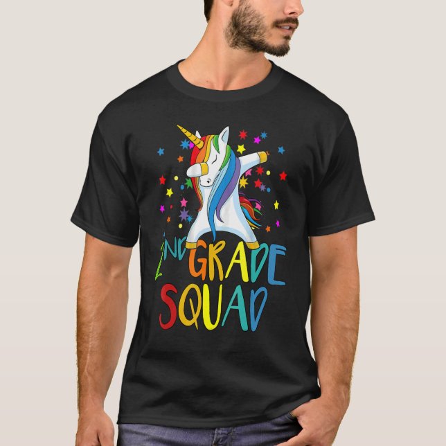 Hello Second Grade Squad 2. Klasse Lehrer Appreci T-Shirt (Vorderseite)