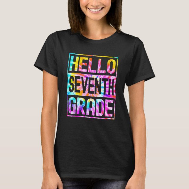 Hello Seventh Grade Back to School 7th Grade Teach T-Shirt (Vorderseite)