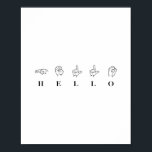 Hello Sign Language Poster<br><div class="desc">Hello Sign Language</div>