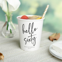 Hello Sixty Minimalistisch 60. Geburtstagsparty