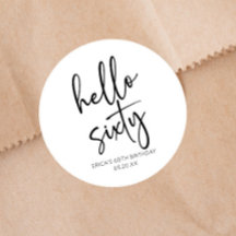 Hello Sixty Minimalistisch 60. Geburtstagsparty