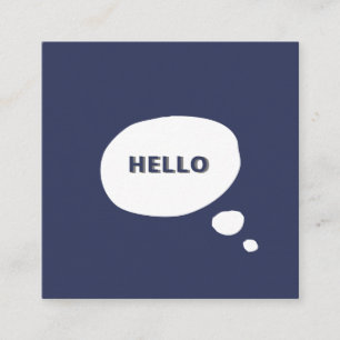 Hello-Speech Buble Business modern, minimalistisch Quadratische Visitenkarte