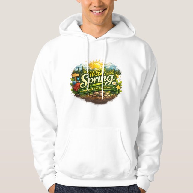 Hello Spring Adventure Logo Hoodie (Vorderseite)