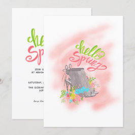 Hello Spring Birthday Tee Party Einladung