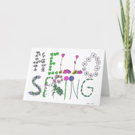 Hello Spring Blume Folding Card Feiertagskarte