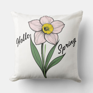 Hello Spring Daffodil Kissen