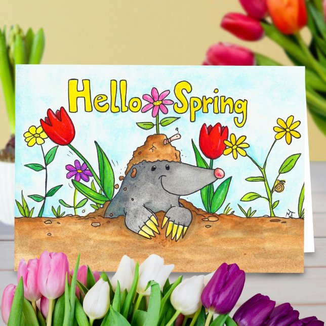 Hello Spring Grußkarte von Nicole Janes Karte (Von Creator hochgeladen)