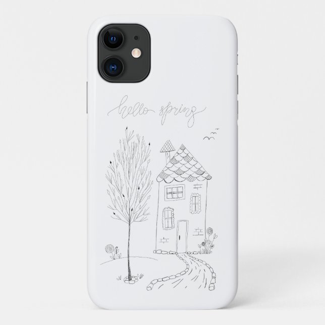 Hello Spring Ink Zeichnend Case-Mate iPhone Hülle (Rückseite)