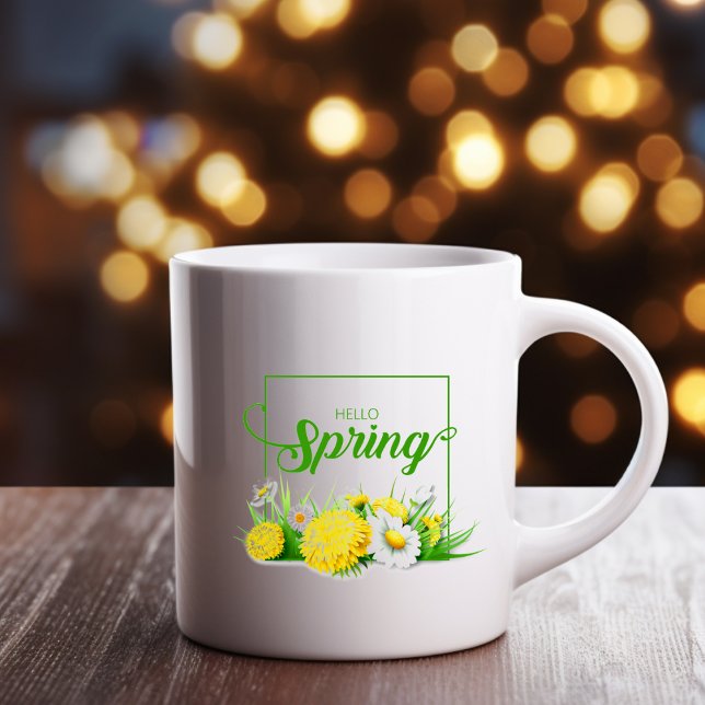 Hello Spring Saison Zweifarbige Tasse (Von Creator hochgeladen)