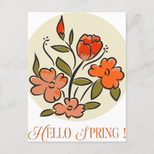 Hello Spring Sign Postkarte