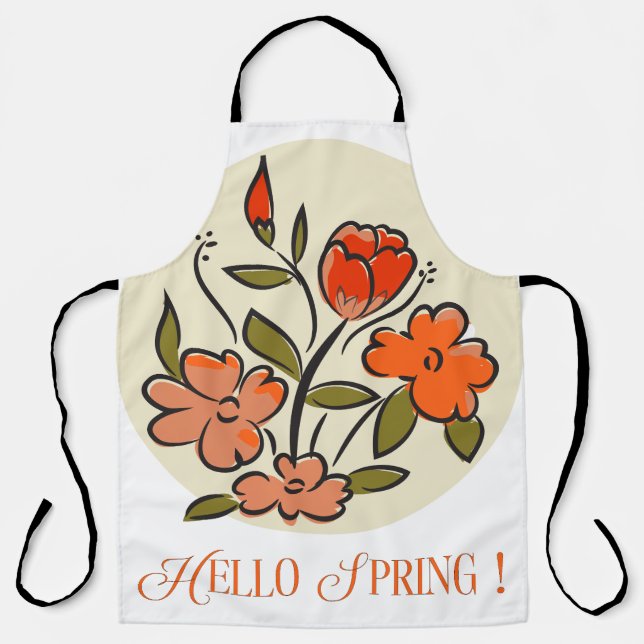 Hello Spring Sign Schürze (Vorderseite)