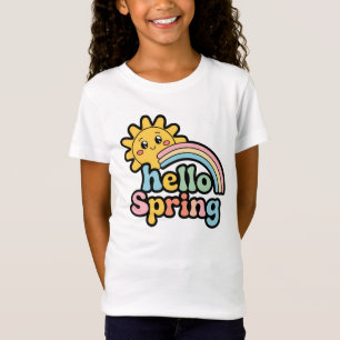 Hello Spring: Sonne, Regenbogen und gute Laune T-Shirt