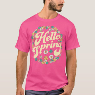 Hello Spring Trendy Osterfest Blume Niedlich Flora T-Shirt