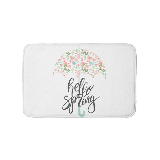 Hello Spring Umbrella Bath Mat Badematte (Vorderseite)