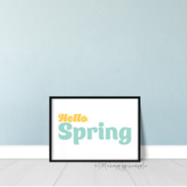 Hello Spring Wall Art Poster