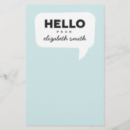 Hello Stationery Aquamarin Briefpapier