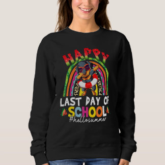 Hello Summer Abschluss Rottweiler Dabbing Rainbow Sweatshirt