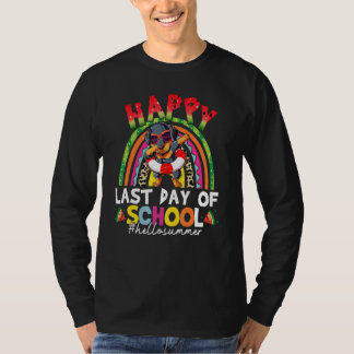 Hello Summer Abschluss Rottweiler Dabbing Rainbow T-Shirt