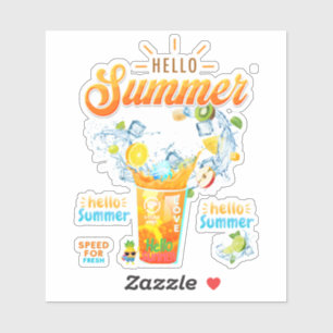 Hello Summer Aufkleber