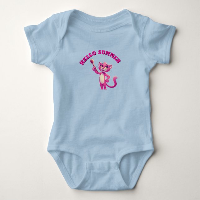 Hello summer  baby bodysuit strampler (Vorderseite)