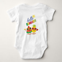 "Hello summer" baby bodysuit Strampler