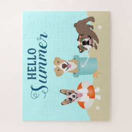 Hello Summer Beach Hogs Blue