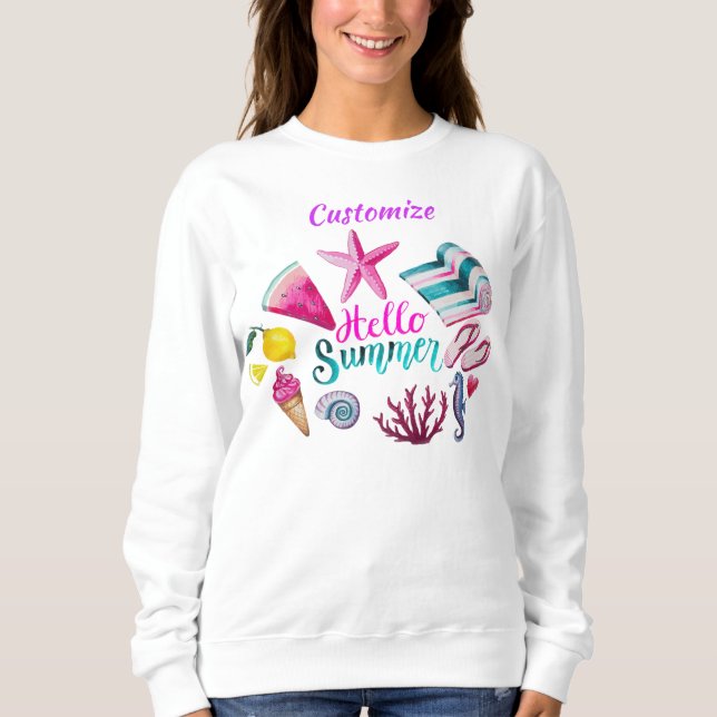 Hello Summer Beach Thunder Cove Sweatshirt (Vorderseite)