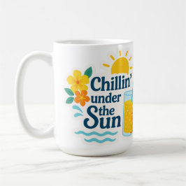 Hello Summer – Chillin’ the Sun Sticker for Mugs  Kaffeetasse