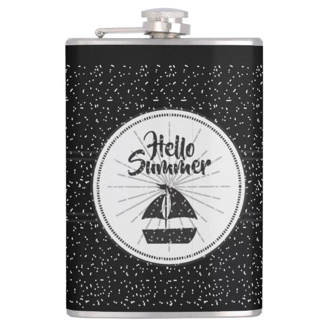 Hello Summer Flask Flachmann (Vorderseite)