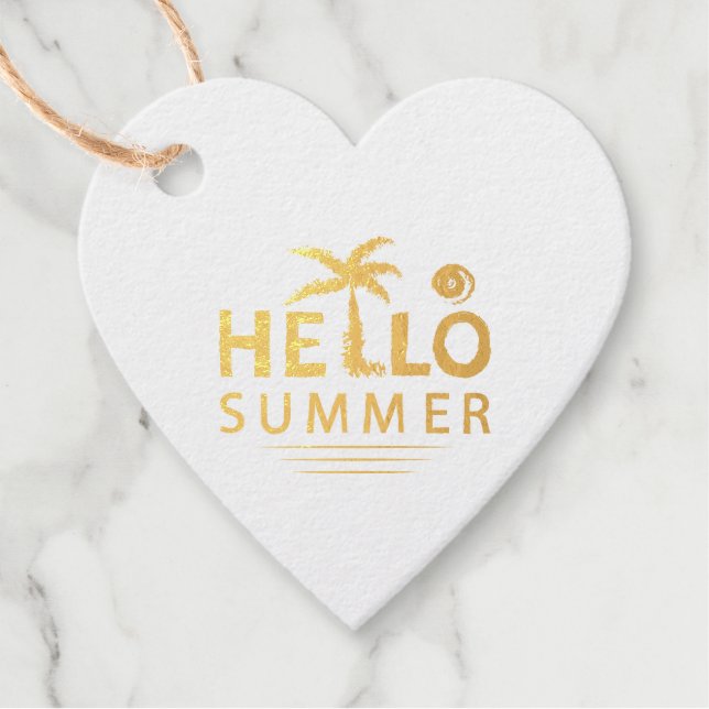 Hello Summer Geschenkanhänger (Vorderseite)